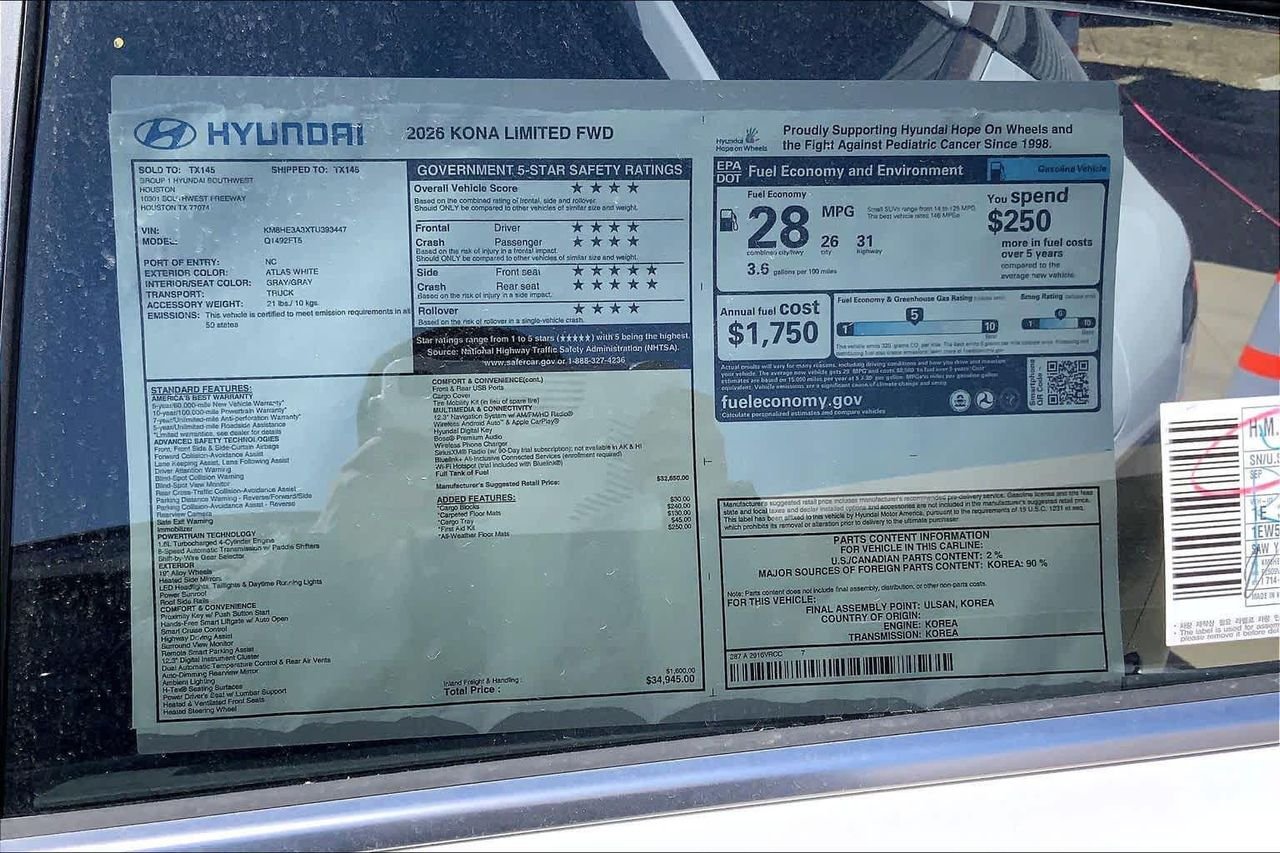 2026 Hyundai Kona Limited - Photo 18