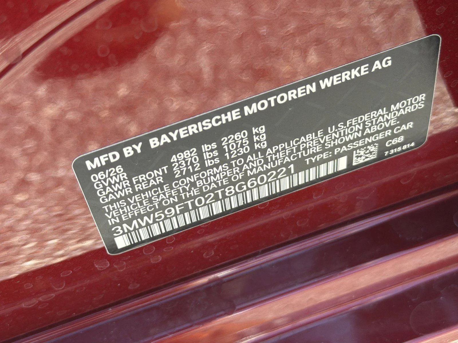 New 2026 Vegas Red Metallic BMW M340i image 39