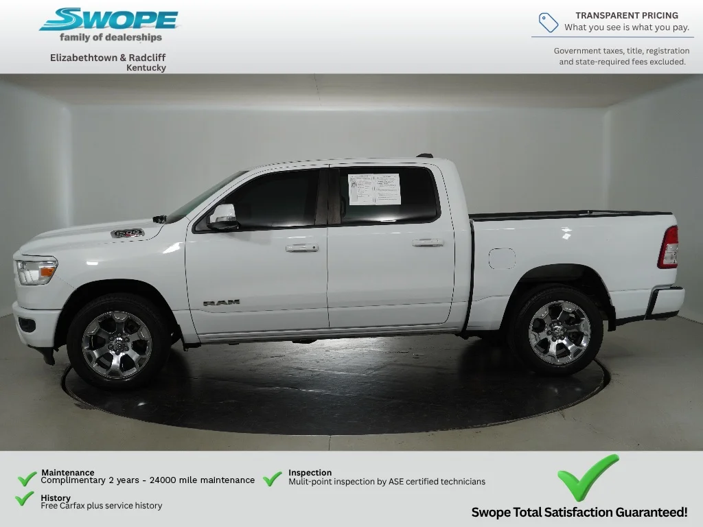 Used 2022 Bright White Clearcoat Ram Big Horn image 6
