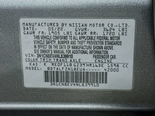 Used 2022 Gun Metallic Nissan SV image 28