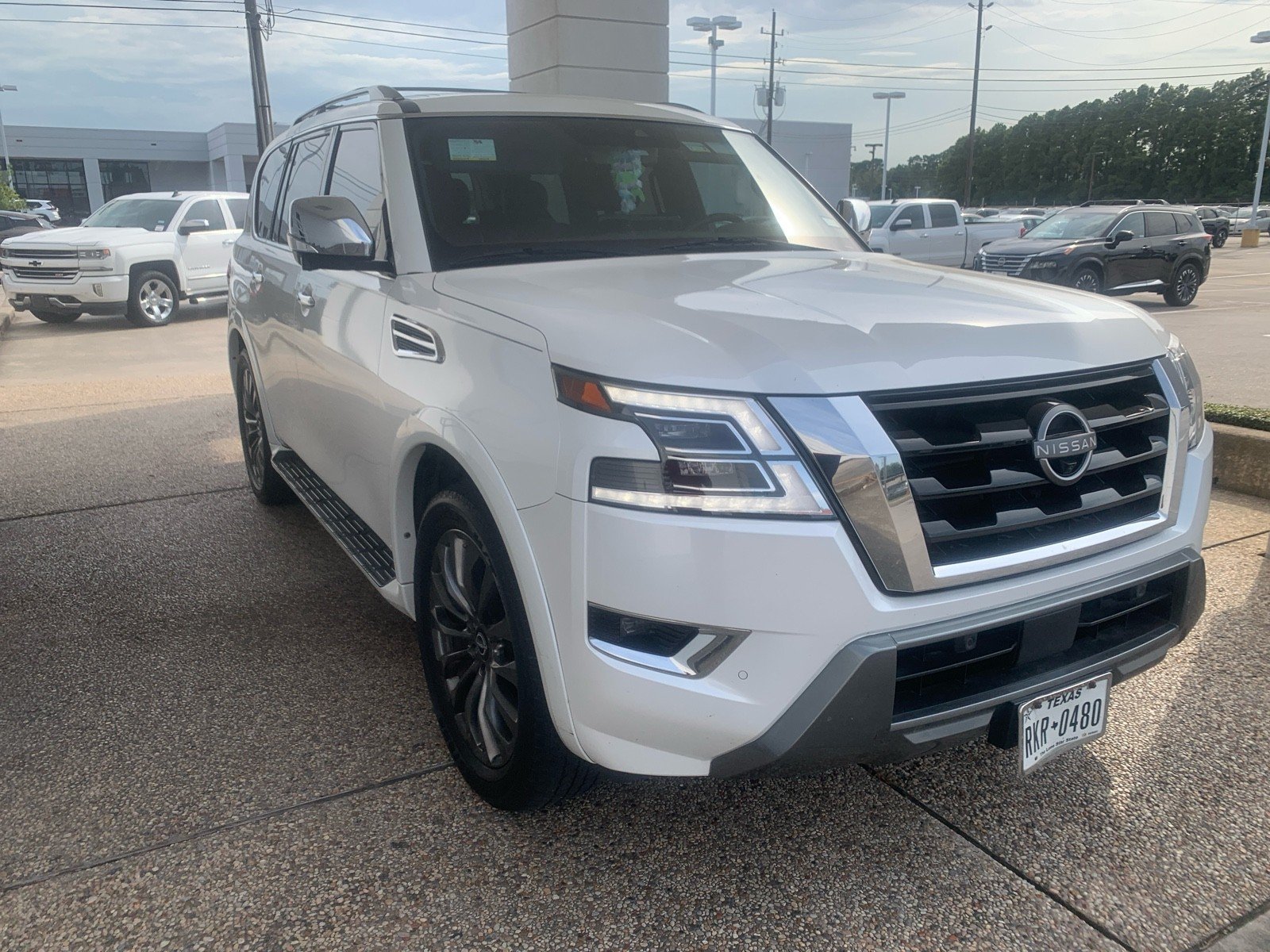 2022 Nissan Armada Platinum White at Sterling McCall Nissan