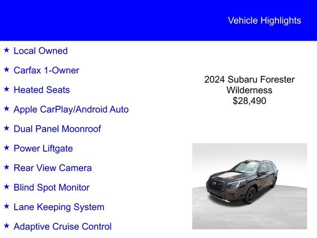 Used 2024 Black Subaru Wilderness image 2