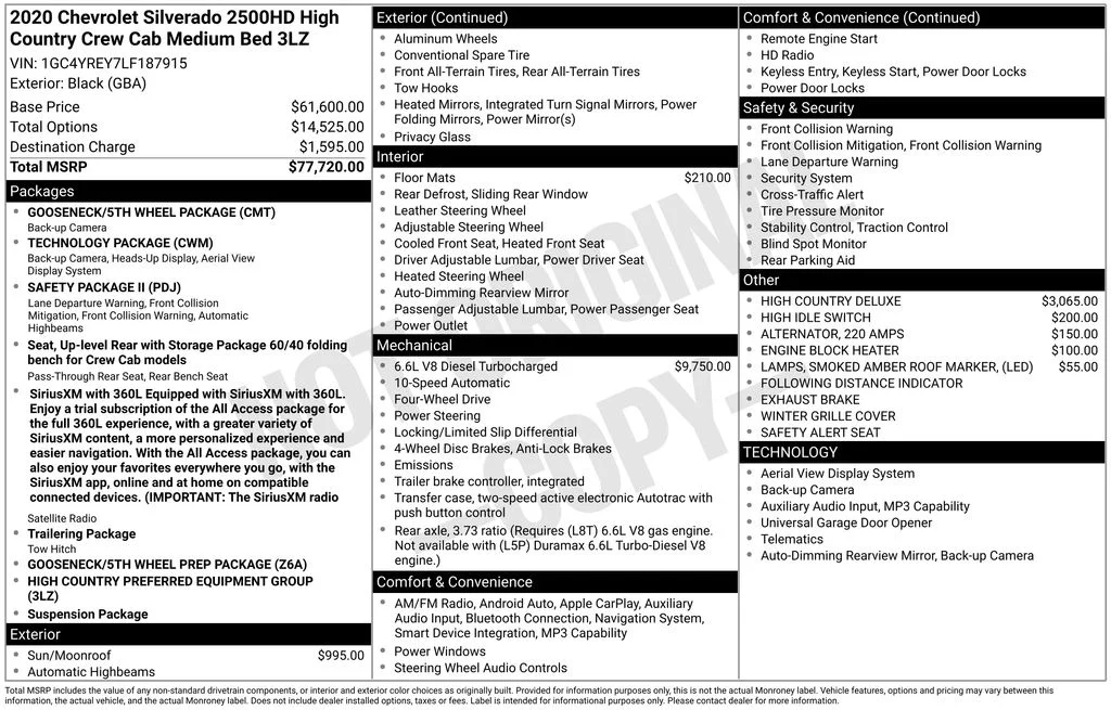 Used 2020 Black Chevrolet High Country image 11