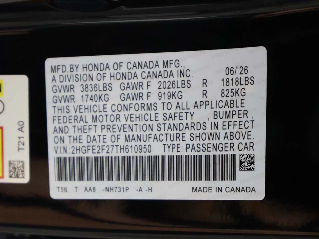 New 2026 Crystal Black Pearl Honda LX image 25