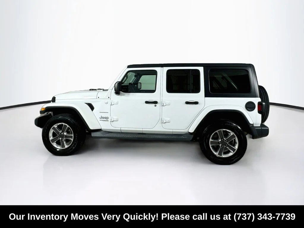 Used 2019 Bright White Clearcoat Jeep Unlimited Sahara image 4