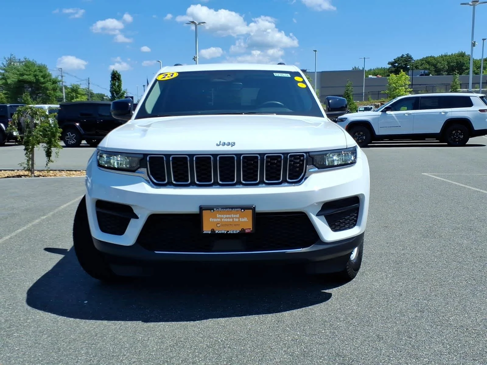 Certified Used 2023 Bright White Clearcoat Jeep Laredo image 3
