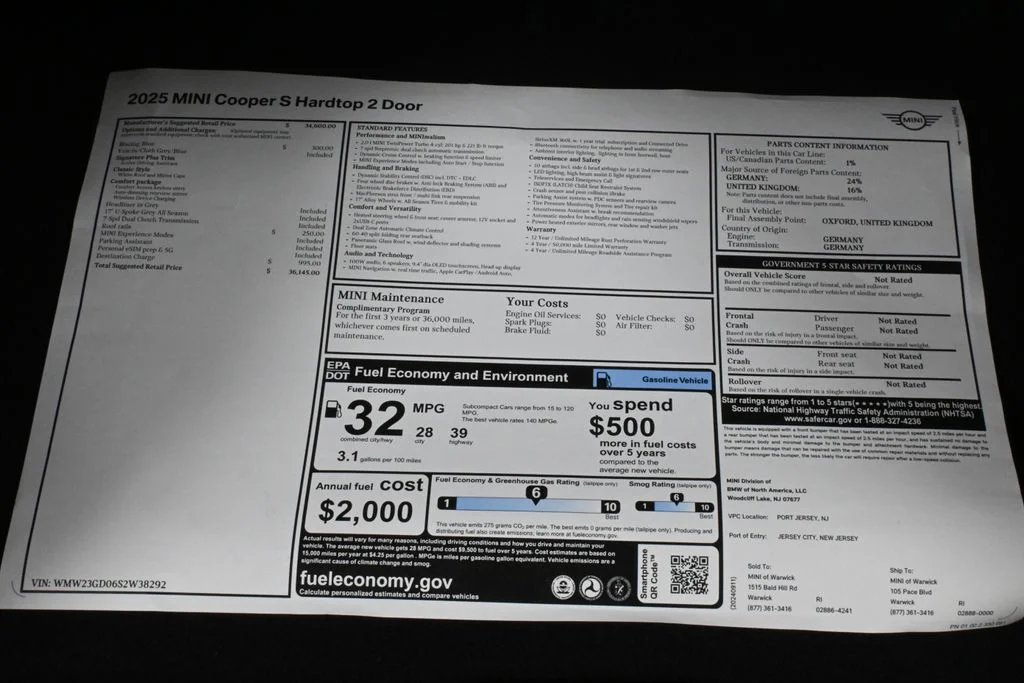 Certified Used 2025 Blue MINI  image 34