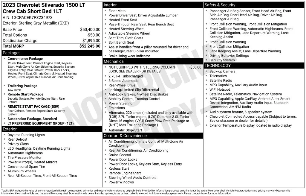 Used 2023 Gray Chevrolet LT image 2