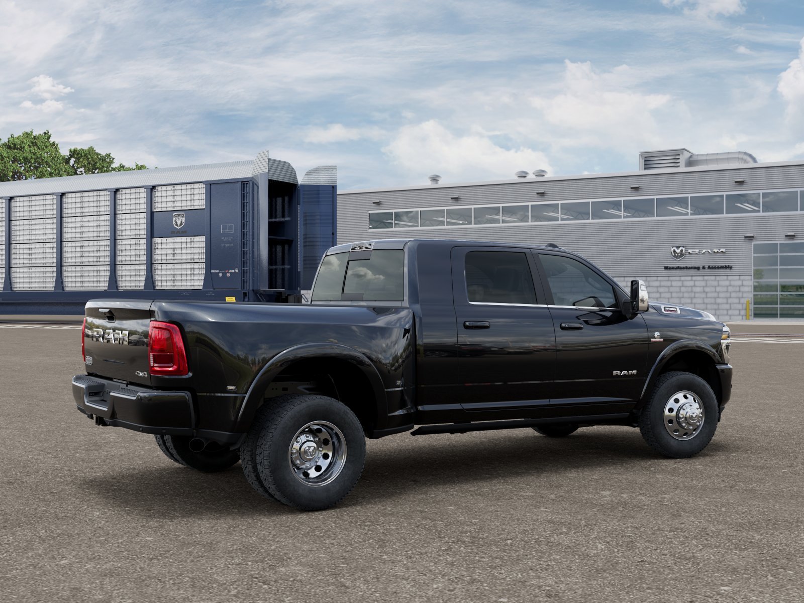 New 2027 Diamond Black Crystal Pearl-Coat Paint RAM Longhorn image 2