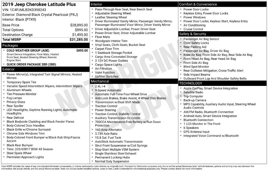 Used 2019 Black Jeep Latitude Plus image 30