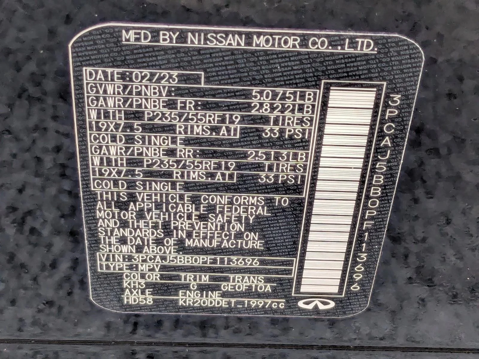 Used 2023 Black Obsidian INFINITI LUXE image 25