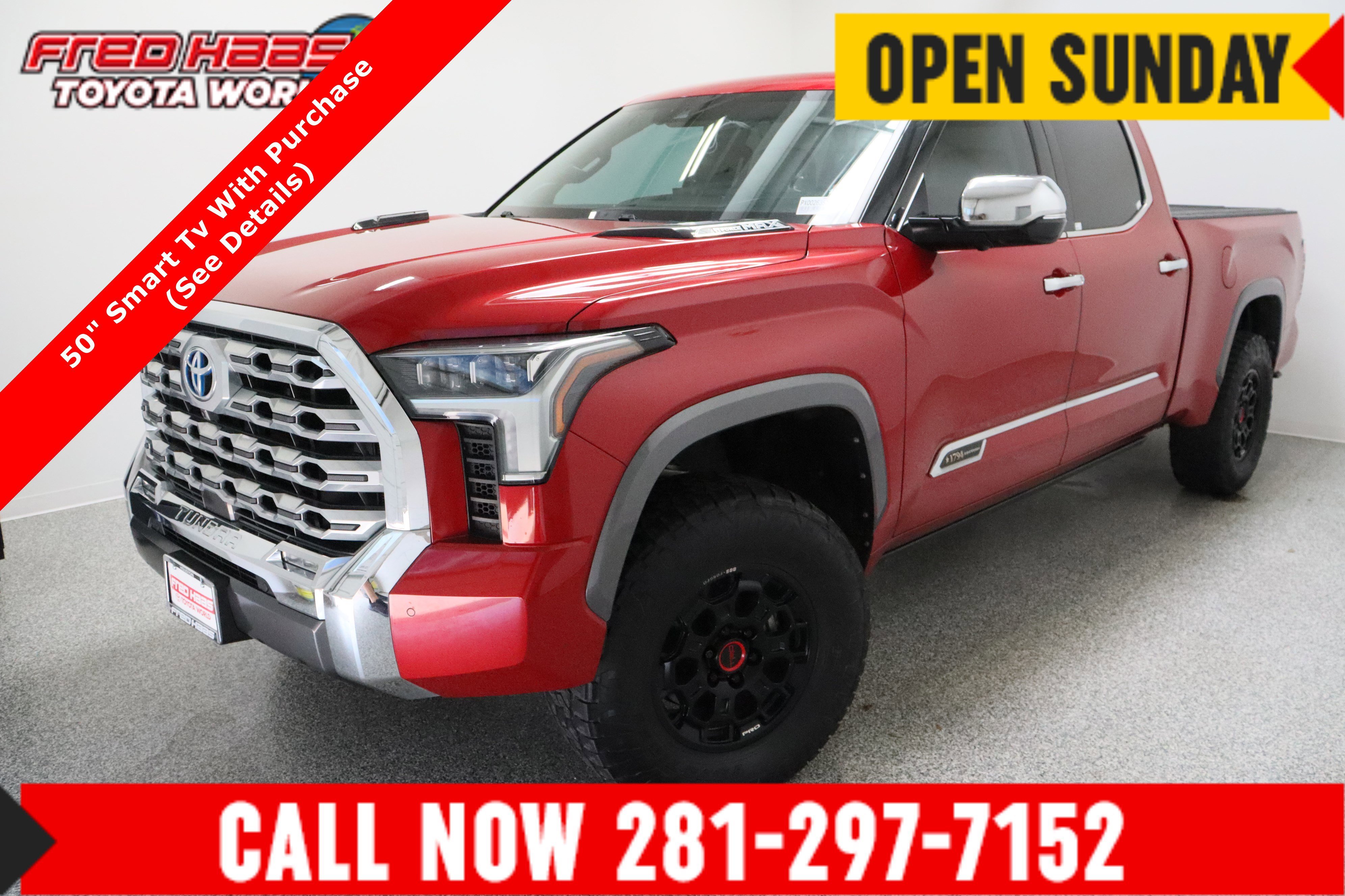 Used 2023 Supersonic Red Toyota 1794 Edition Hybrid 3.4T image 1