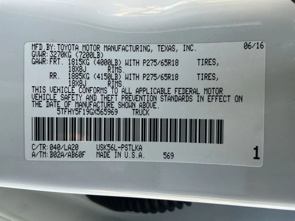 Used 2016 White Toyota Limited image 23