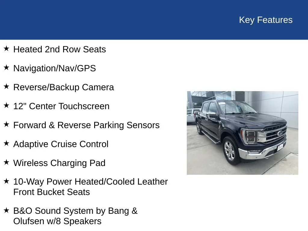 Certified Used 2023 Antimatter Blue Metallic Ford Lariat image 32