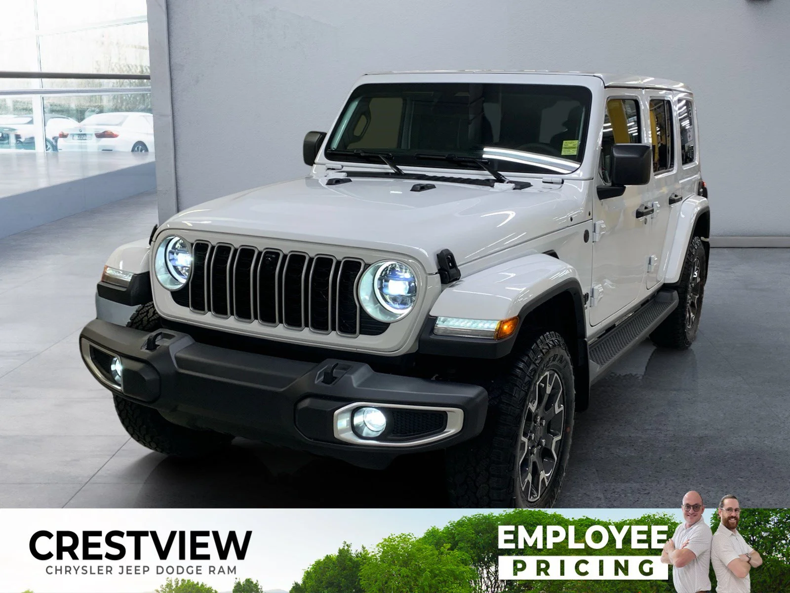 New 2026 Bright White Jeep Sahara image 1