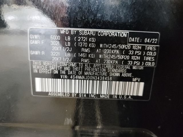 Used 2022 Crystal Black Silica Subaru Onyx Edition image 38