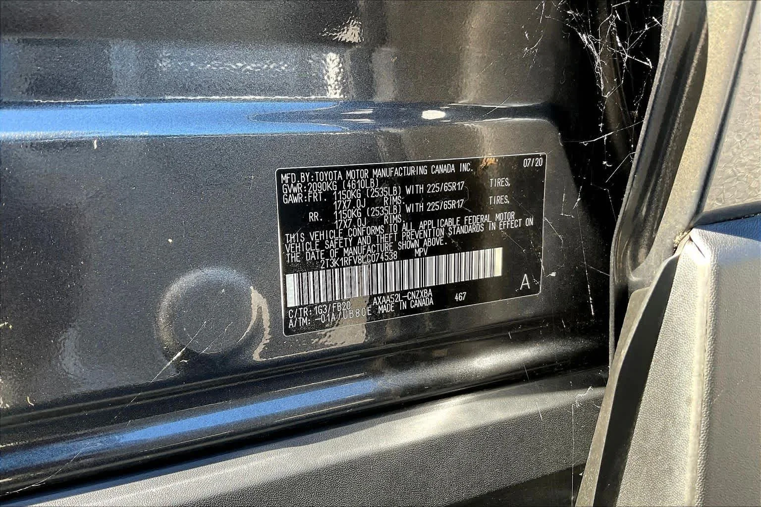 Used 2020 Magnetic Gray Metallic Toyota LE image 33