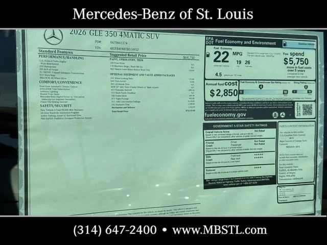 New 2026 Polar White Mercedes-Benz GLE 350 image 7