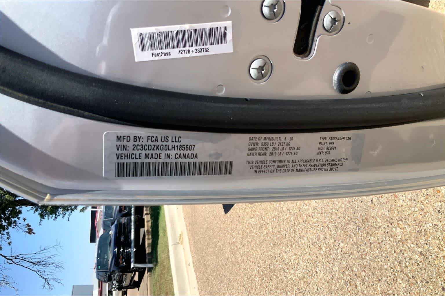 Used 2020 Triple Nickel Clearcoat Dodge GT image 30
