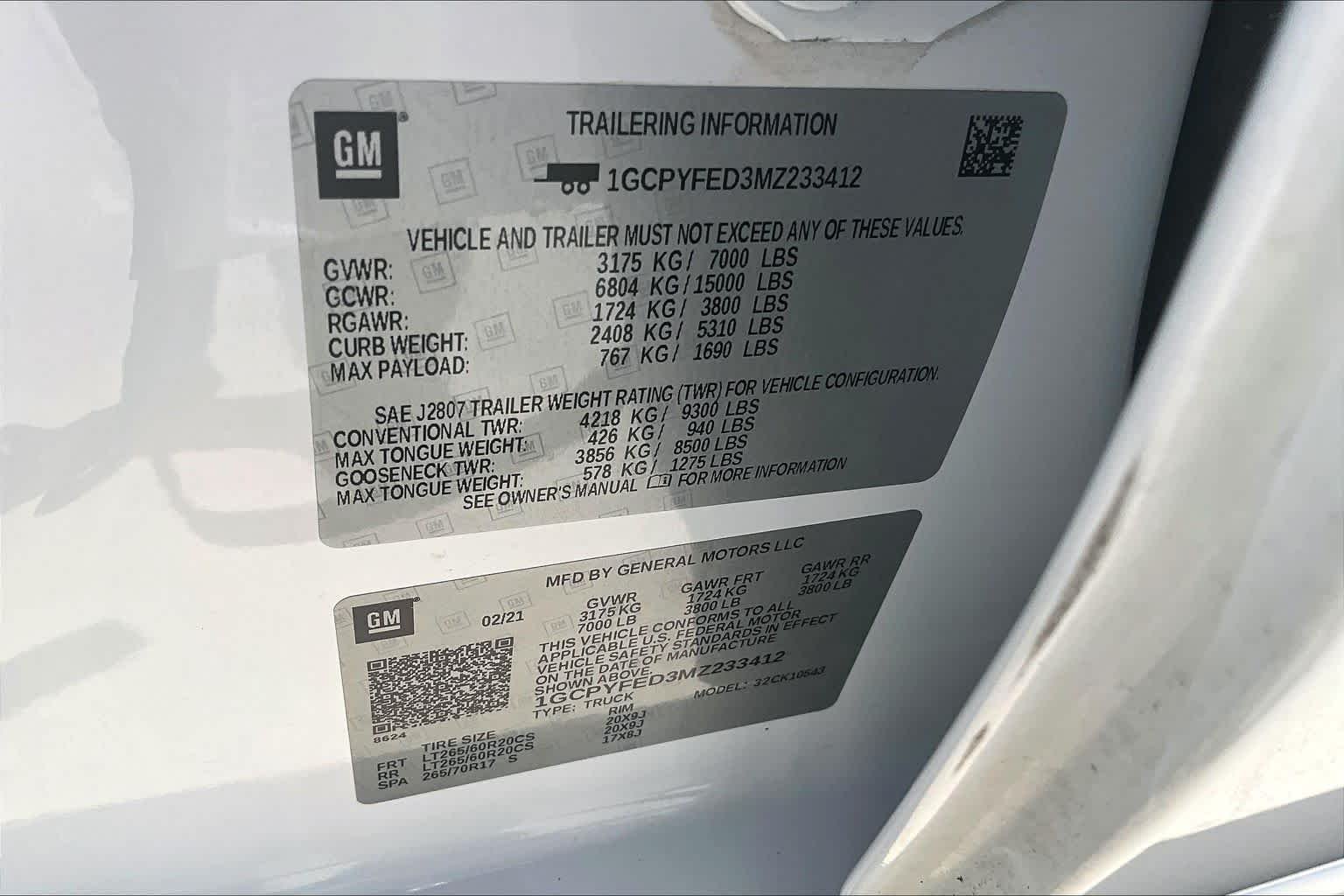 Used 2021 Summit White Chevrolet LT Trail Boss image 32