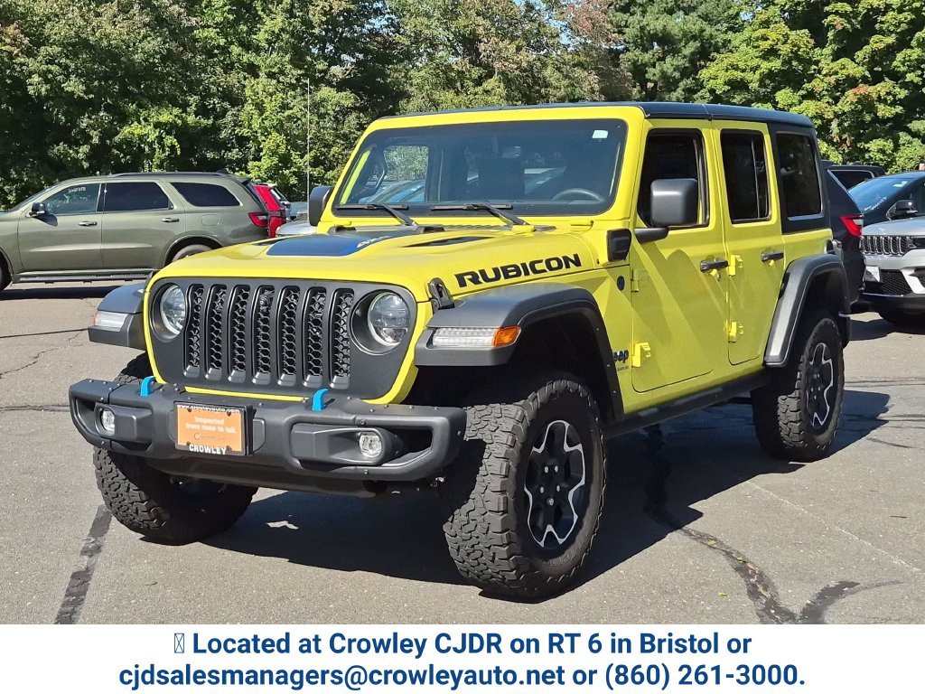 Certified Used 2023 Yellow Jeep Rubicon 4xe image 3