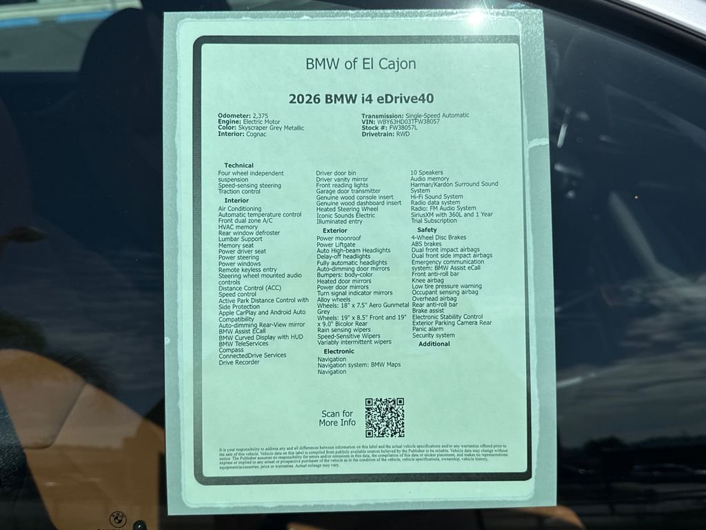 Used 2026 Gray Metallic BMW eDrive40 image 9