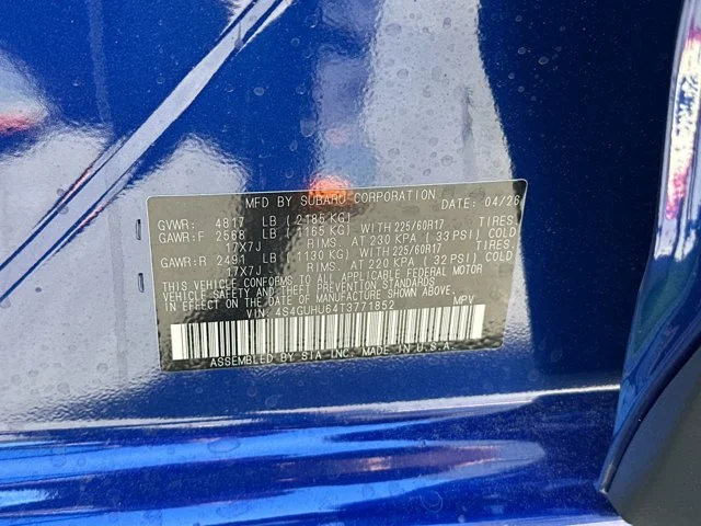 New 2026 SAPPHIRE BLUE PEARL Subaru Wilderness image 56