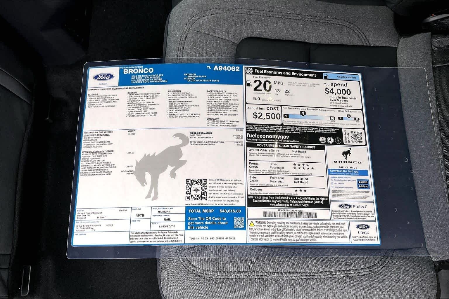 New 2026 Shadow Black Ford Big Bend® image 18
