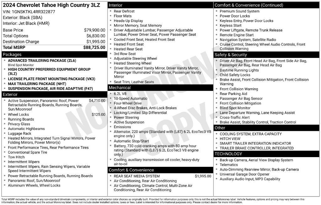 Used 2024 Black Chevrolet High Country image 6