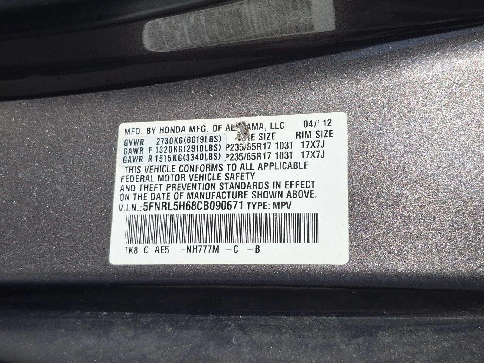 Used 2012 Gray Honda EX-L image 16