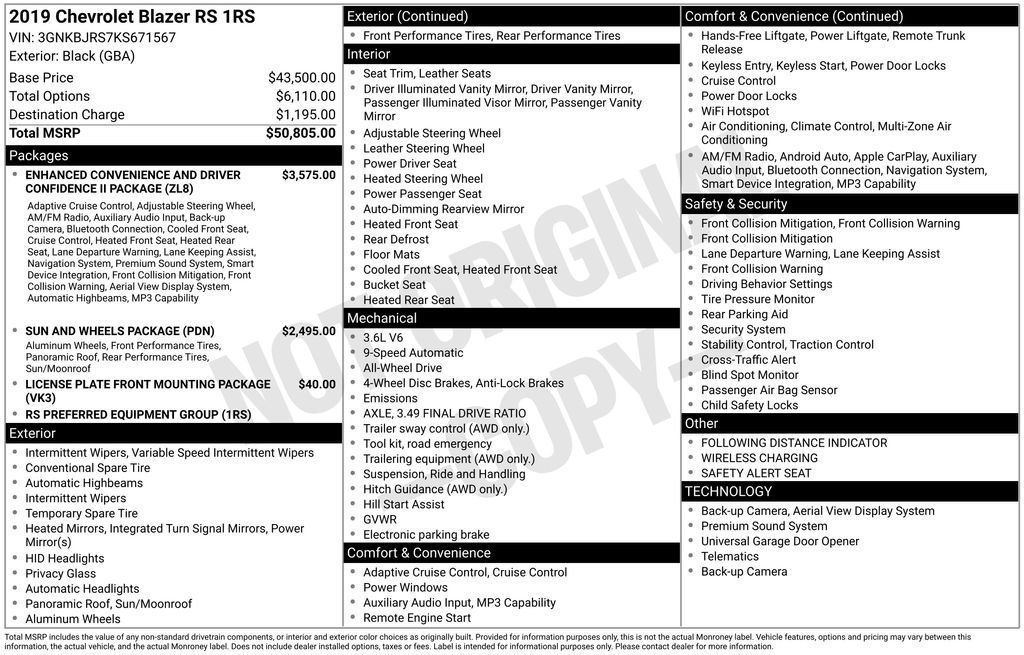 Used 2019 BLACK Chevrolet RS image 26
