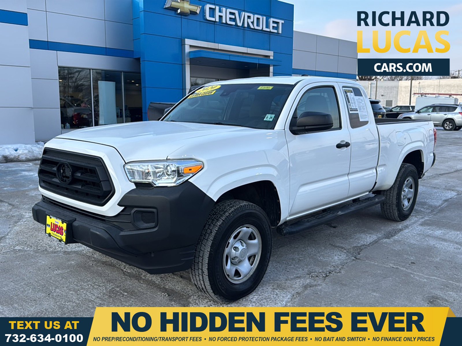 Super White 2020 Toyota Tacoma SR I4 Access Cab 4WD Pickup Truck Four-Wheel Drive