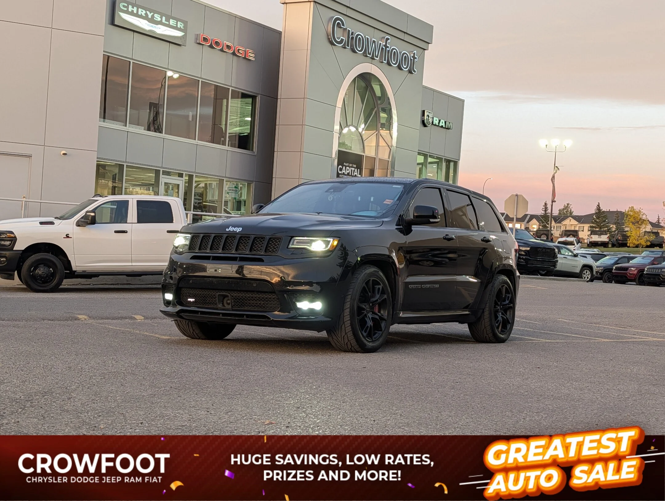 Used 2017 Black Jeep SRT - Dual Pane Sunroof - SRT Audio - Trailer - 4WD 4dr SRT image 1