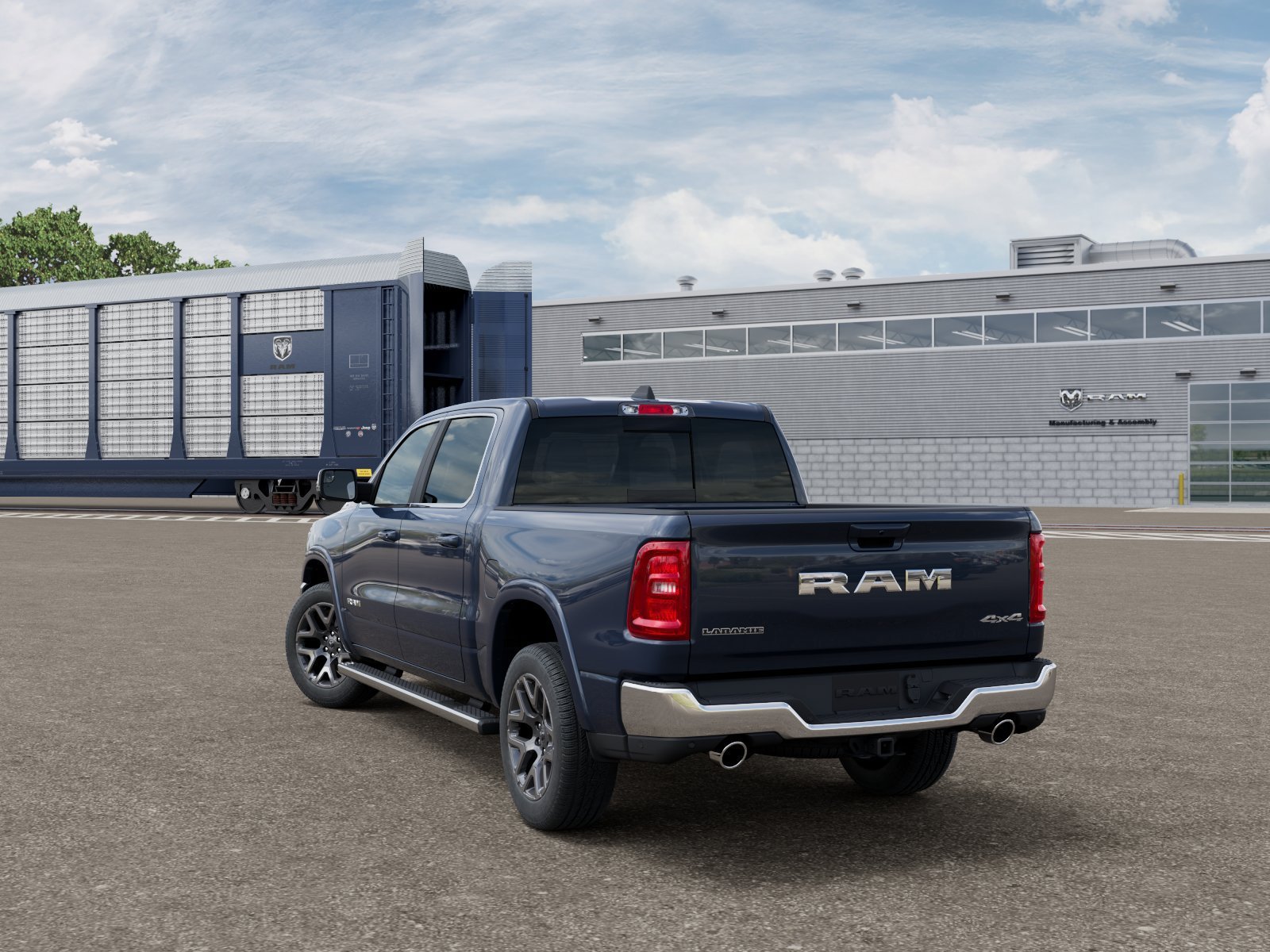 New 2027 Forged Blue Metallic Exterior Paint RAM Laramie image 3