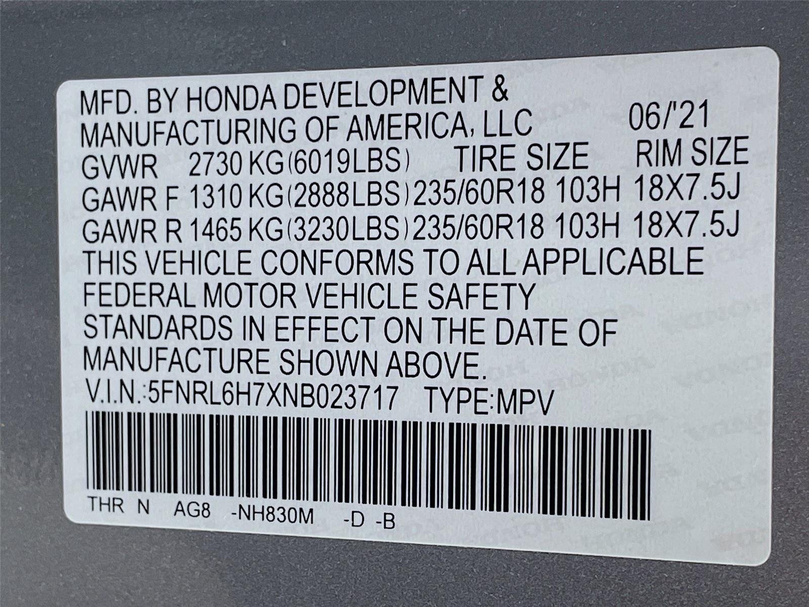 Used 2022 Lunar Silver Metallic Honda EX-L image 38