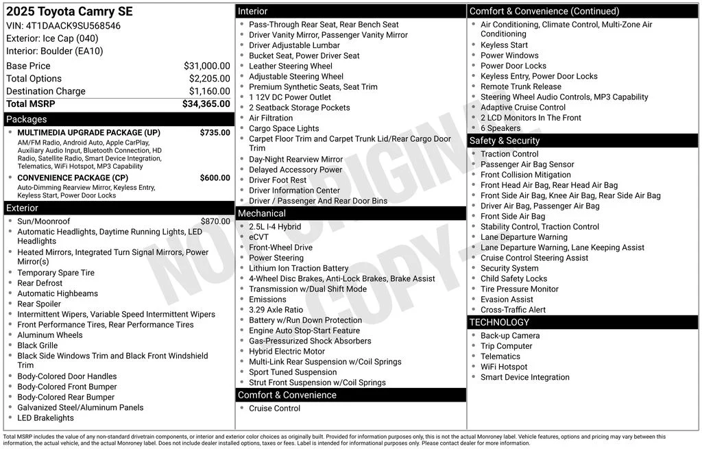Used 2025 White Toyota SE image 29