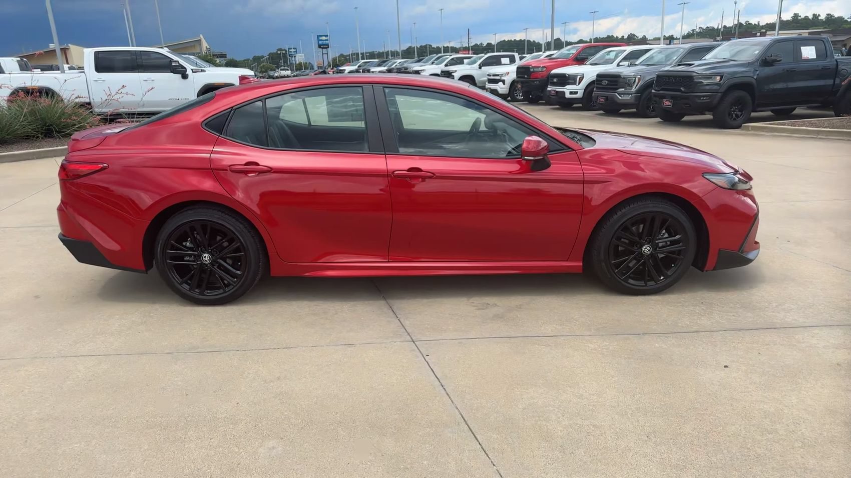 Used 2025 Red Toyota SE image 2