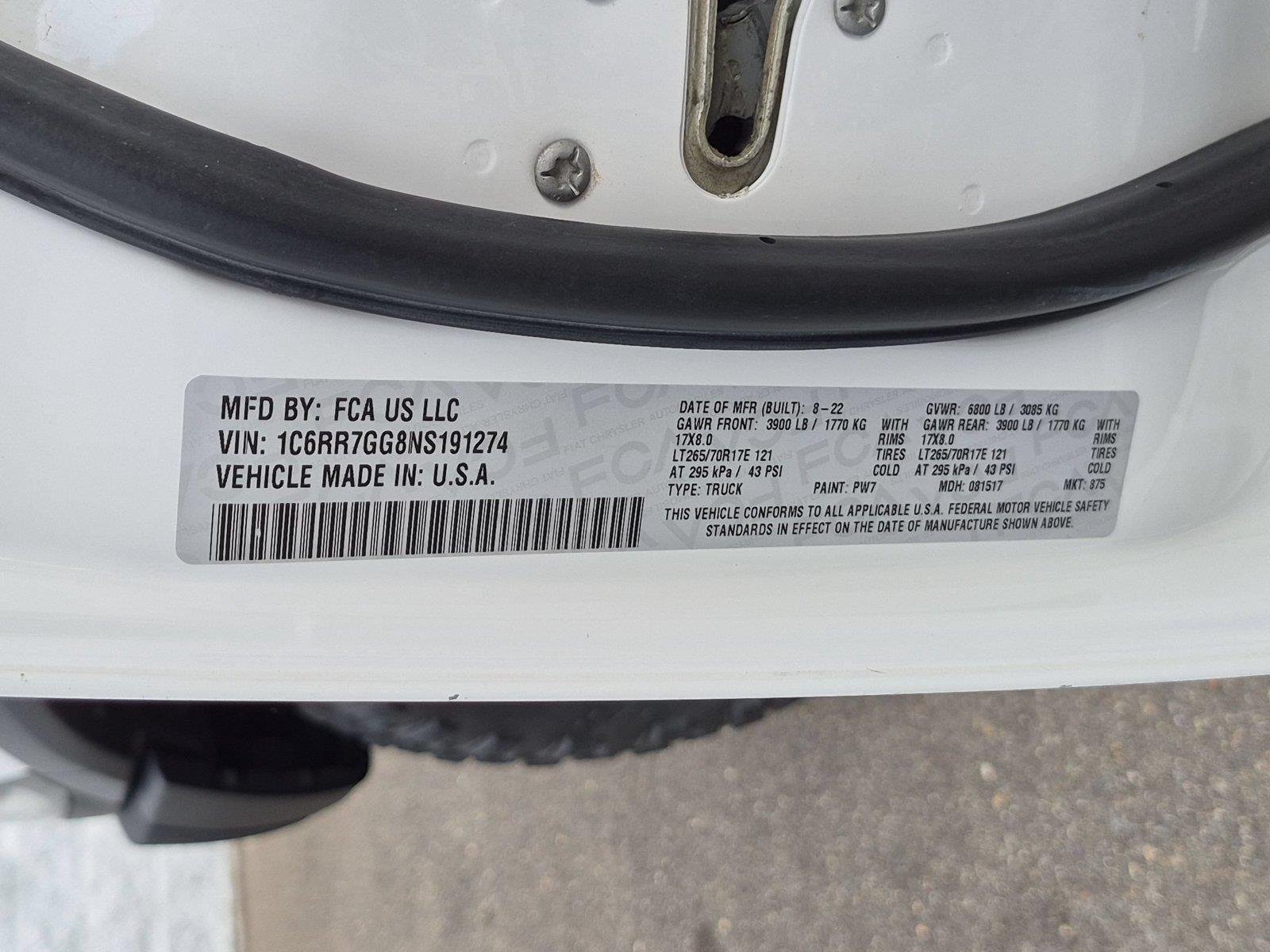 Used 2022 Bright White Clearcoat Ram Warlock image 38