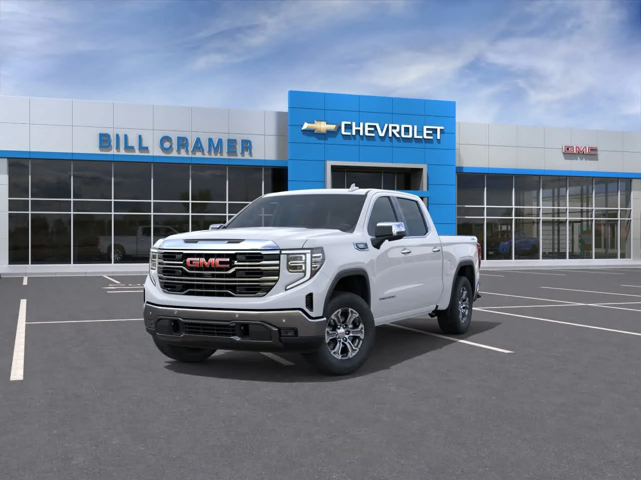 New 2026 Glacier White Tricoat GMC SLT image 8