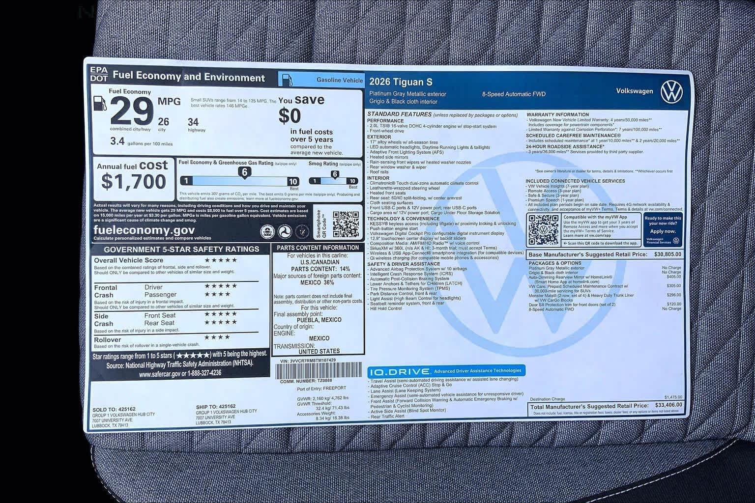 2026 Volkswagen Tiguan S - Photo 22