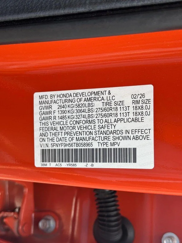 Certified Used 2026 Orange Honda TrailSport Blackout image 29