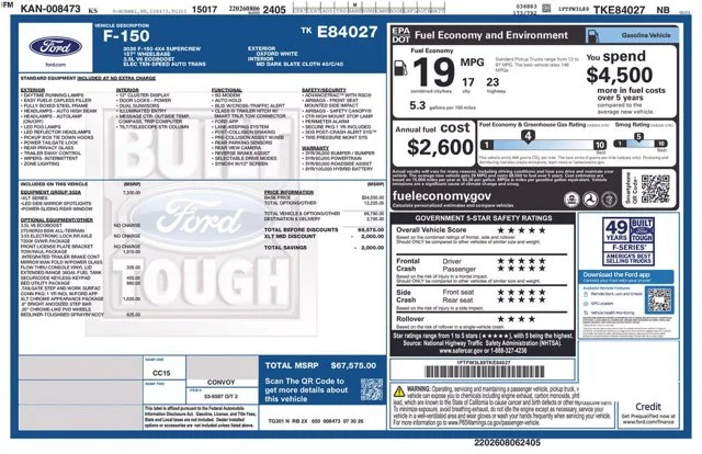 New 2026 Oxford White Ford XLT image 72