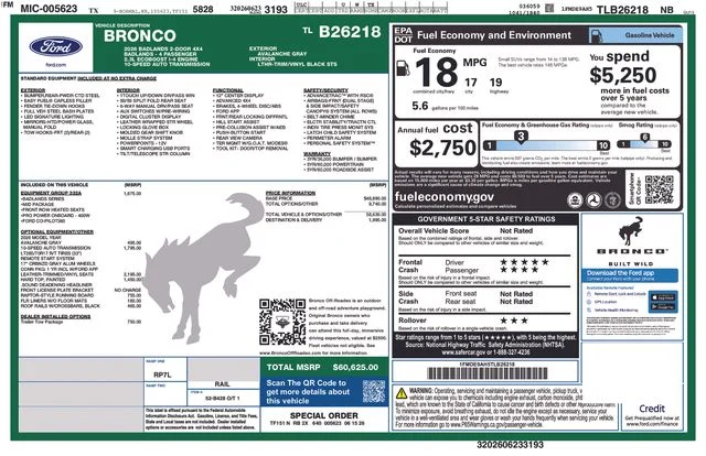New 2026 Avalanche Gray Ford Badlands image 4
