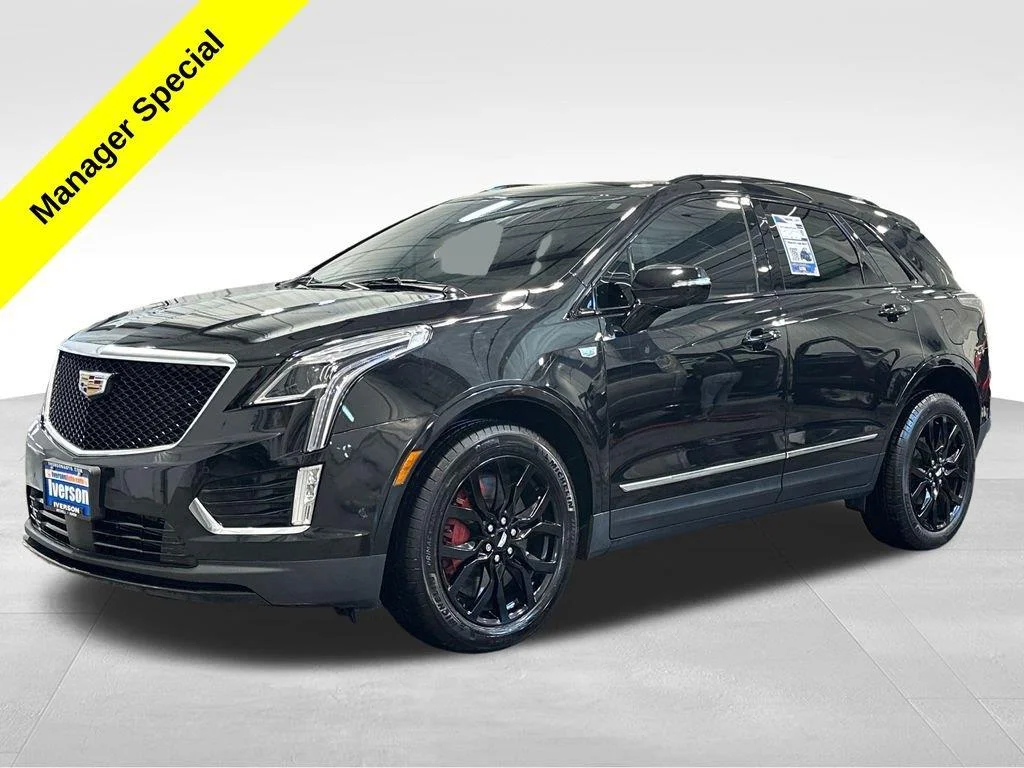 Used 2023 Stellar Black Metallic Cadillac AWD Sport image 3