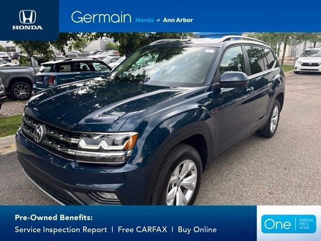 Used 2019 Blue Metallic Volkswagen 3.6L V6 SE image 1