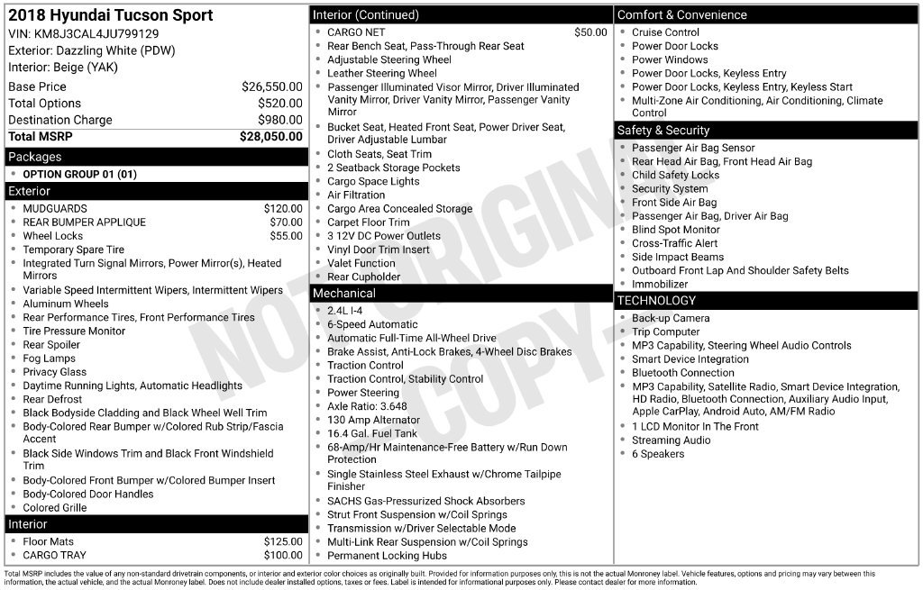 Certified Used 2018 Dazzling White Hyundai Sport image 33