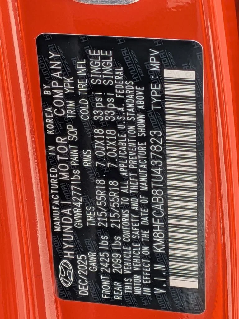 New 2026 Orange Hyundai SEL Sport image 30