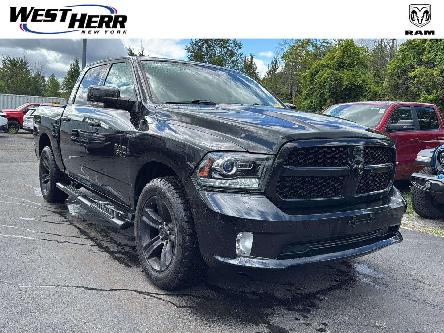 Used 2018 Brilliant Black Crystal Pearlcoat Ram Night image 1