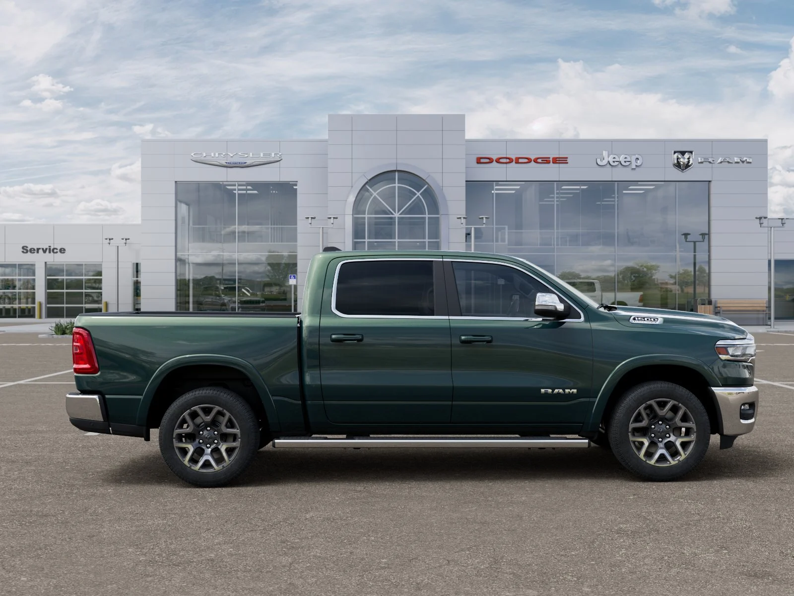 New 2026 Serrano-Green Metallic Exterior Paint RAM Laramie image 21