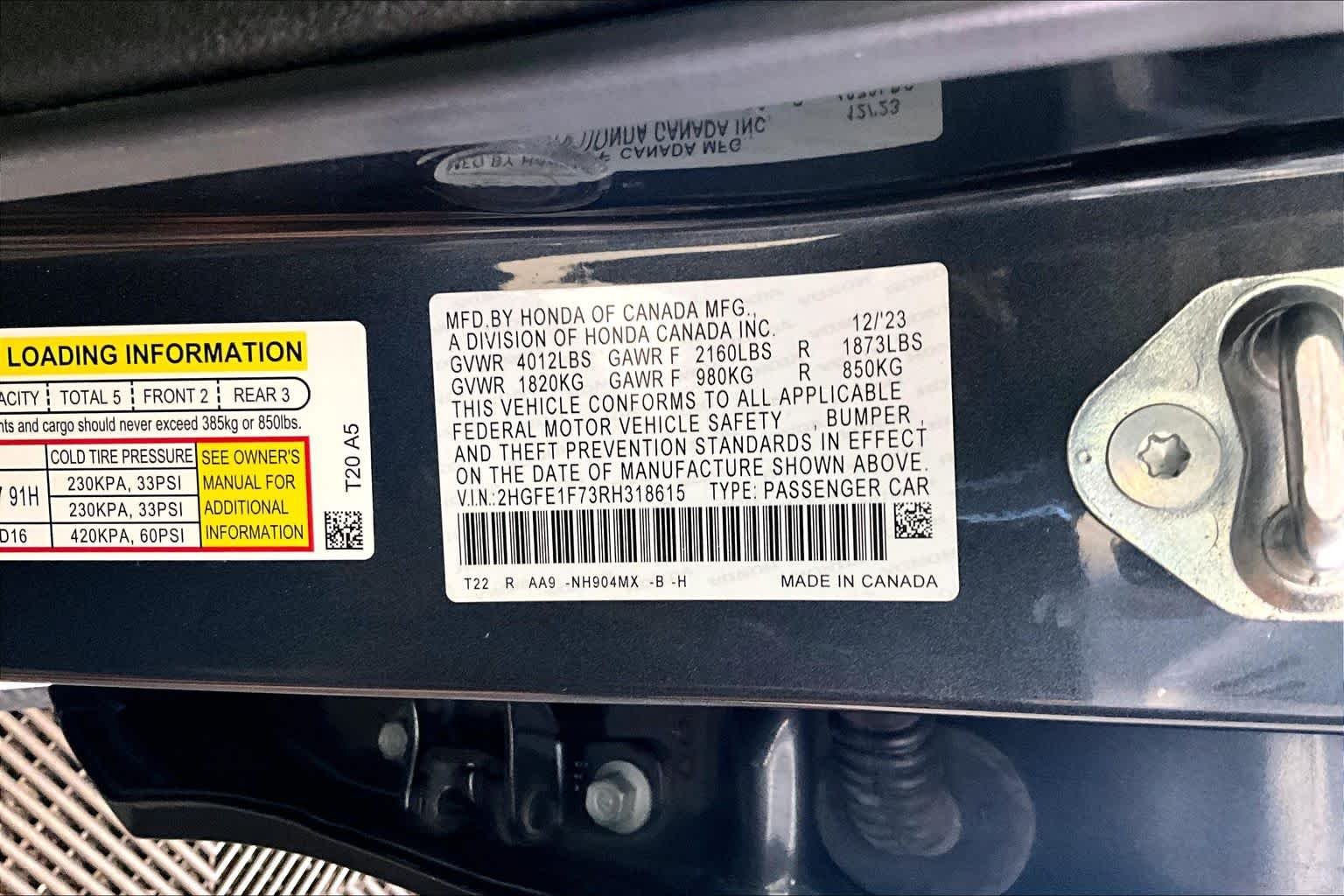 Used 2024 Meteorite Gray Metallic Honda EX image 34